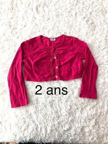 Gilet en maille tee-shirt rose