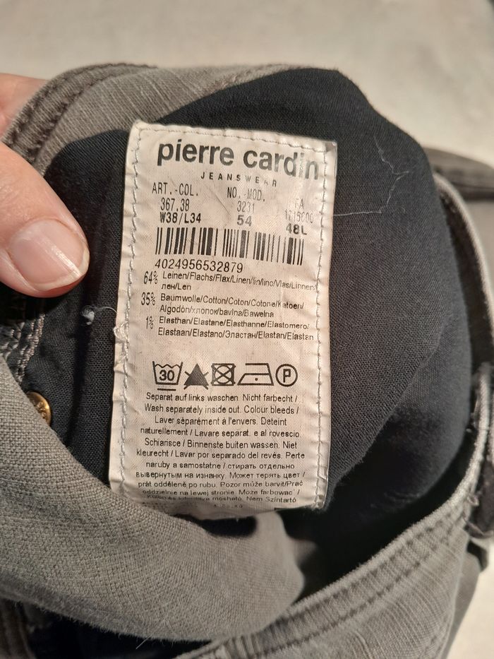 ​👖: Jean/Pantalon Homme Pierre Cardin - Lin & Coton - marron - W36 L34 (T. 54) - photo numéro 8