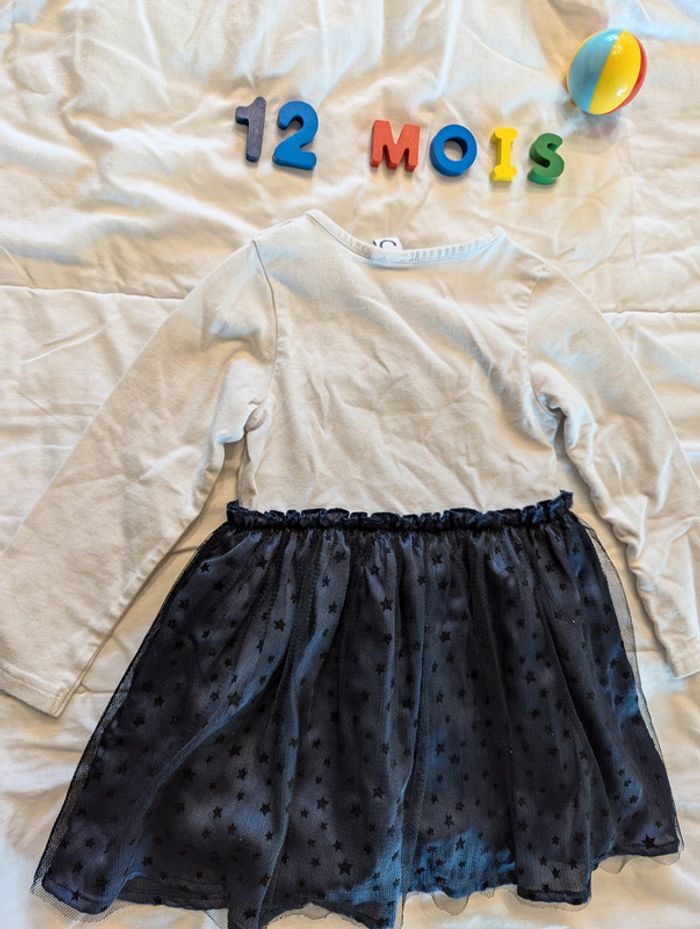 Robe bleu marine et blanche - 12/18 Mois - photo numéro 3