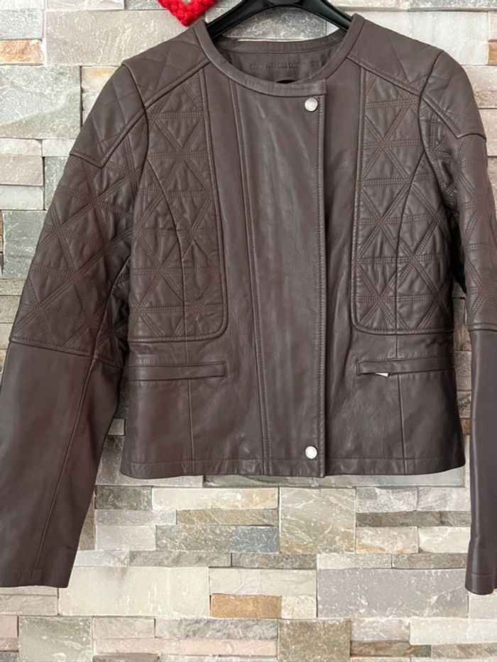 Veste en cuir femme comptoir des cotonniers - photo numéro 3