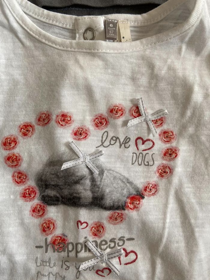 Lot t shirts 6 mois - photo numéro 2