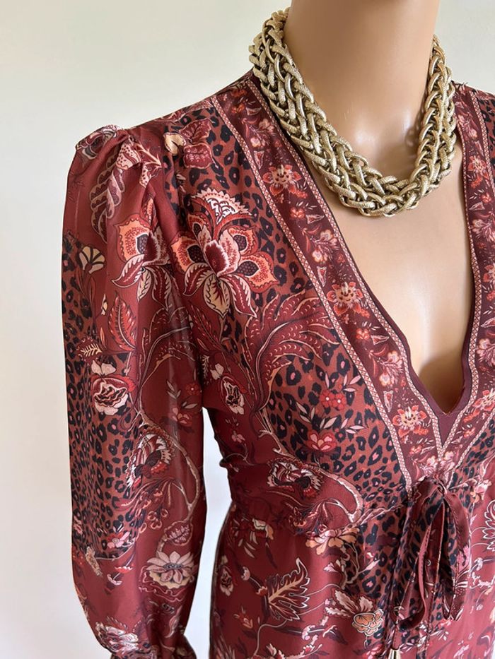 Robe imprimée à manches longues Jus de Pom taille M/L jamais portée - photo numéro 5
