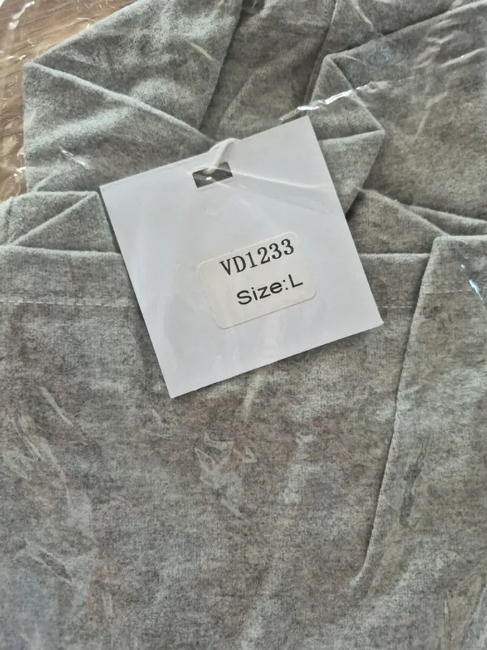 Top Court Gris Col Roulé Femme Taille L/40 - photo numéro 3