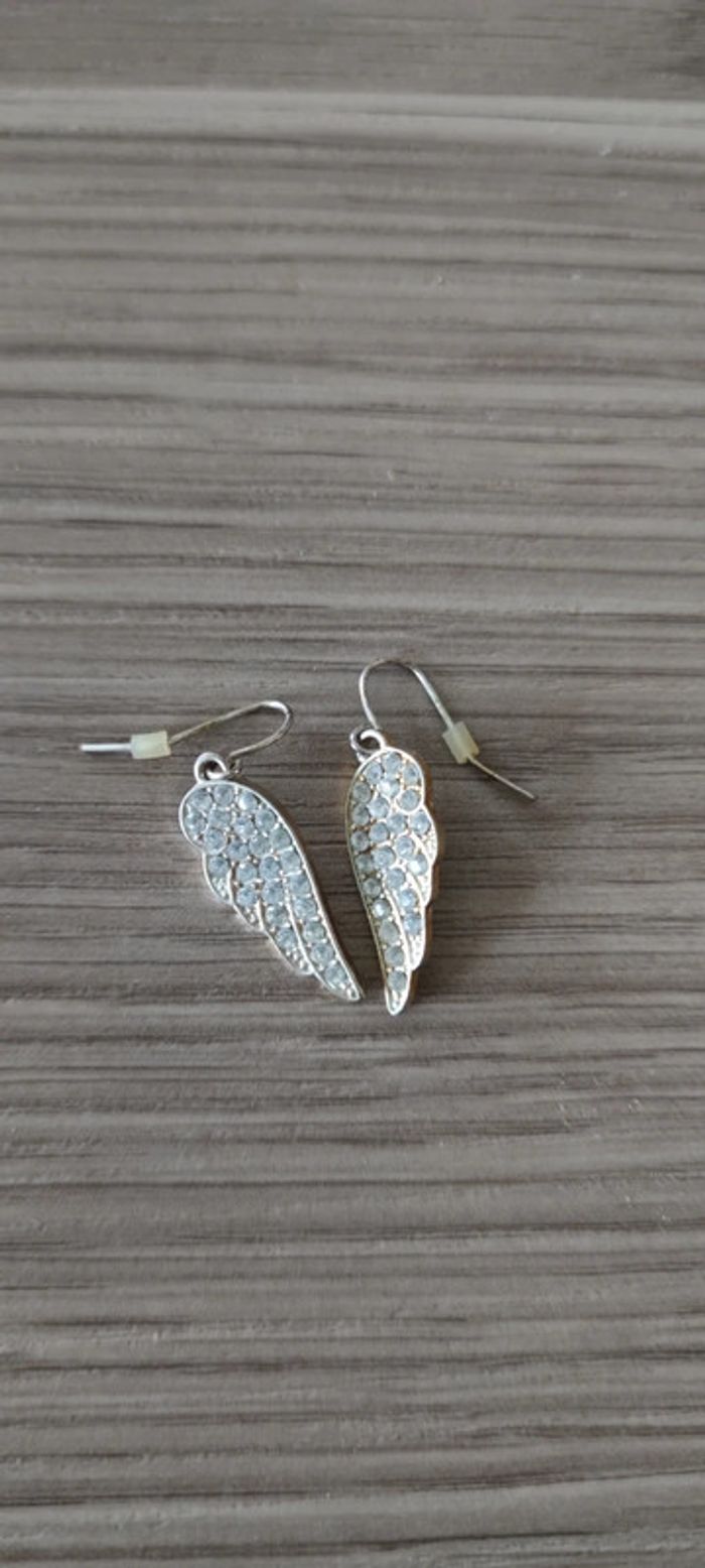 Boucles d'oreilles ailes d'ange - photo numéro 2