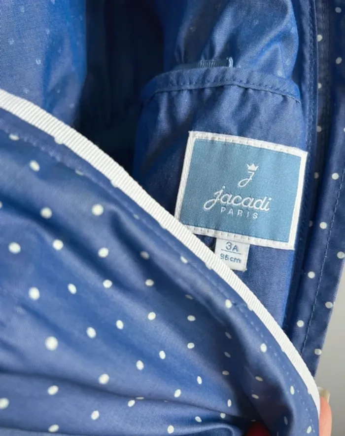 Imperméable bleu Jacadi fille 3 ans Tbe - photo numéro 2