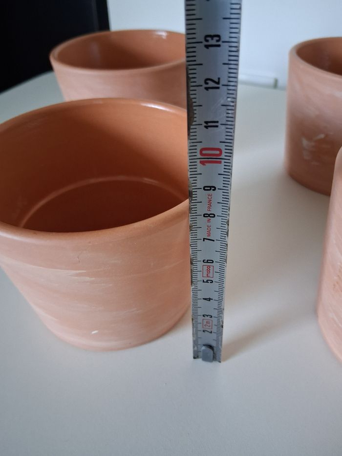 4 petits pots en terre neuf - photo numéro 3
