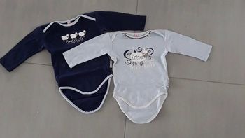 Lot de 2 bodies manches longues 9 mois