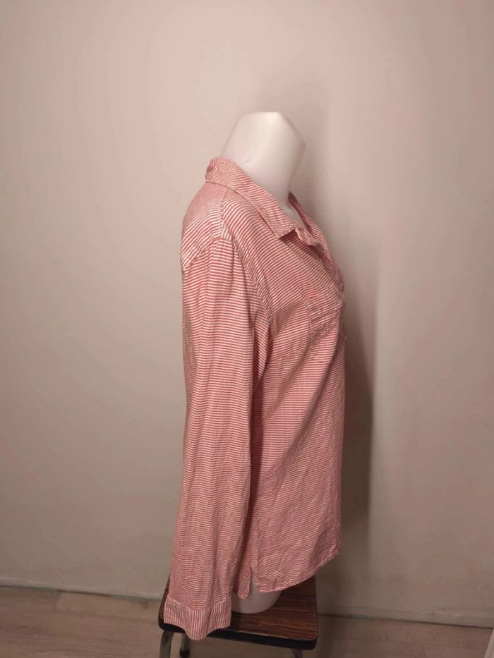 Haut Gap Femme Taille Large Rayure rouge blanc - photo numéro 4