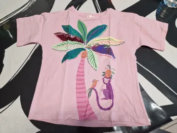 Tee shirt 8 ans dpam rose