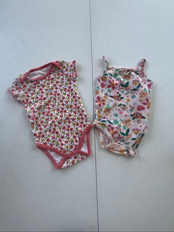 Lot de 2 body du pareil au même Très bon état Taille 3 mois