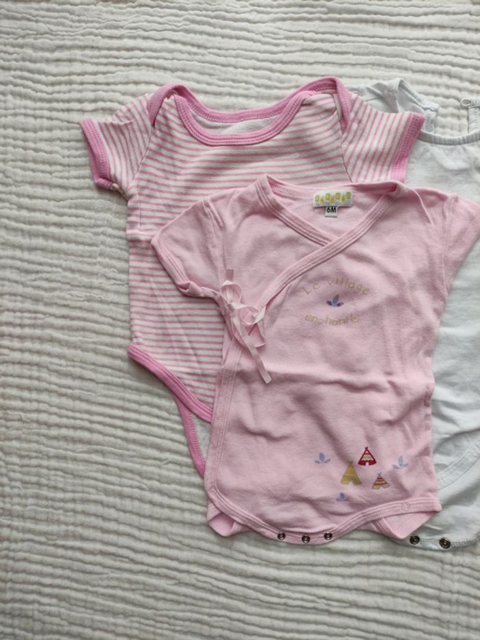 Lot de 3 bodies fille manches courtes - photo numéro 2