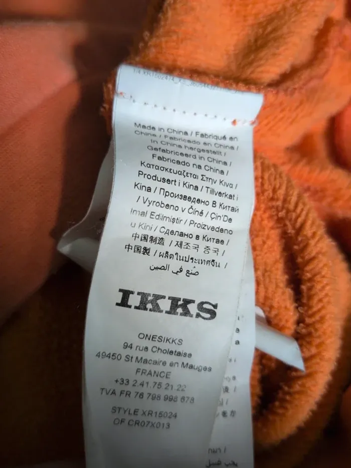 Sweat à capuche IKKS – Taille XS – True Orange - photo numéro 7