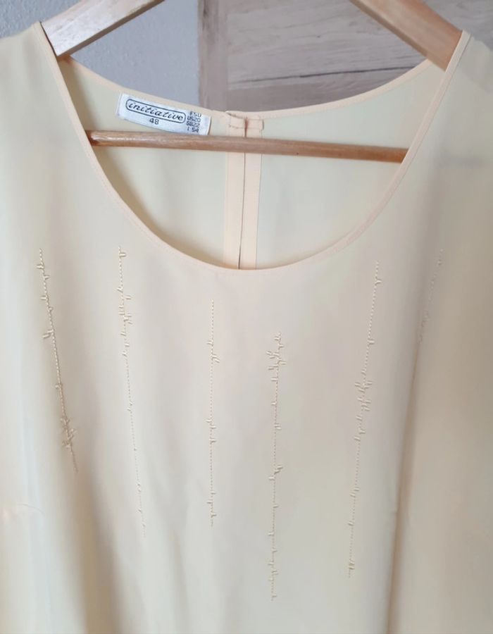 Blouse jaune manches courtes - photo numéro 3