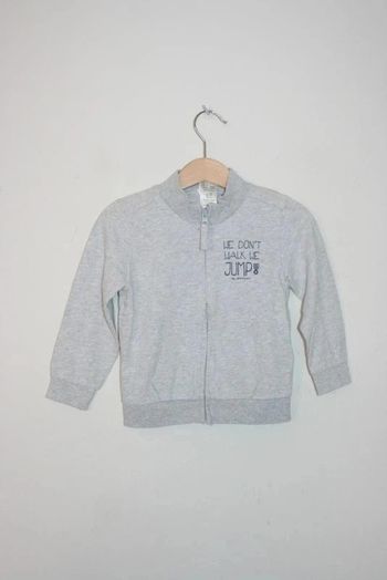 Sweat zippé gris Domyos taille 3 ans