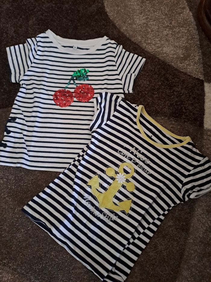 Lot de 2 tshirts marin 4 ans
