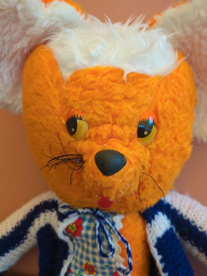 peluche orange vintage - photo numéro 2