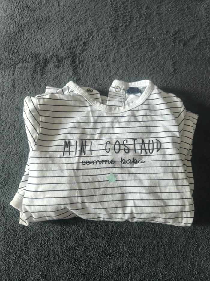 Pyjama " mini costaud comme papa" 12 mois