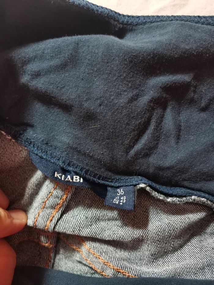 Short en jean avec bandeau grossesse intégré - photo numéro 3