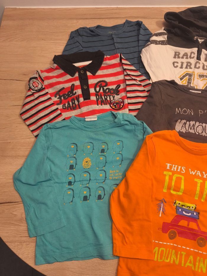 Lot 6 tee-shirt manches longues 18 mois - photo numéro 3