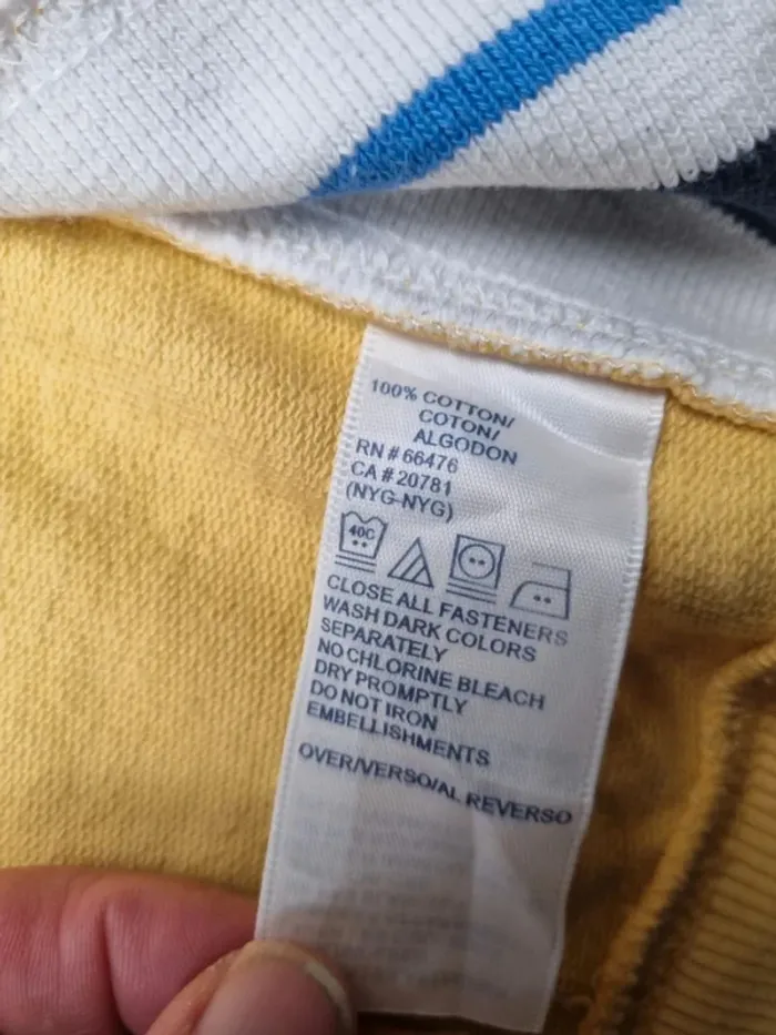 Sweat zippé à capuche Tommy Hilfiger jaune XL Femmes (mesures en photos) - photo numéro 8