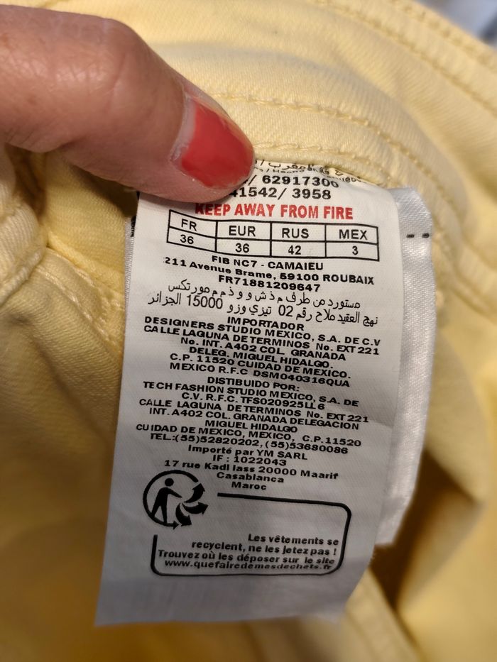Pantalon jaune camaïeu 36 - photo numéro 4