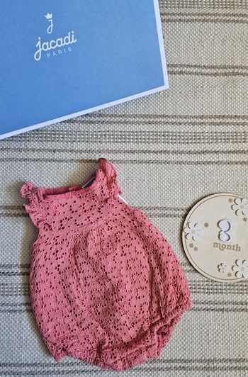 Barboteuse été dentelle en coton jacadi 3 mois