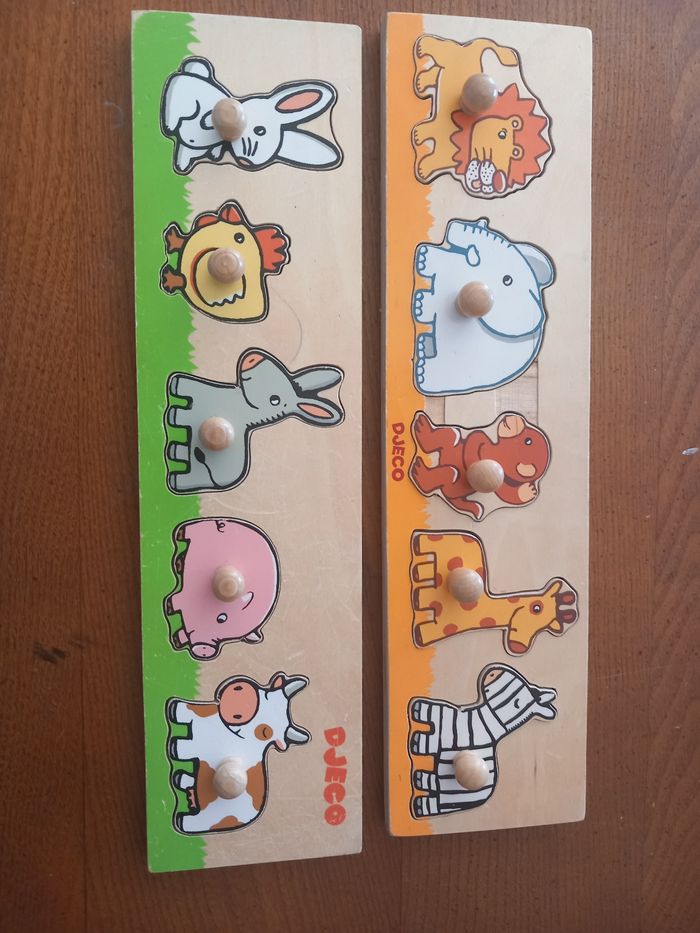 Lot 2 puzzles en bois - photo numéro 2
