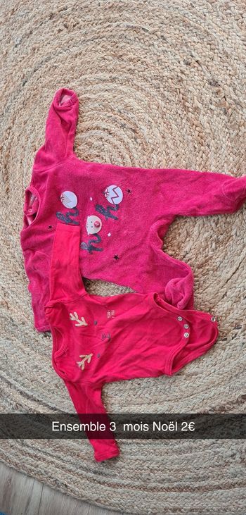 Pyjamas Ensemble Noël 3 mois