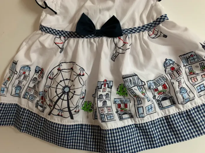 Adorable tenue été 3 pièces comme neuve 3 mois robe bloomer bandeau - photo numéro 4