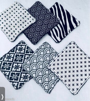 Lingettes lot de 6 lavable et réutilisable