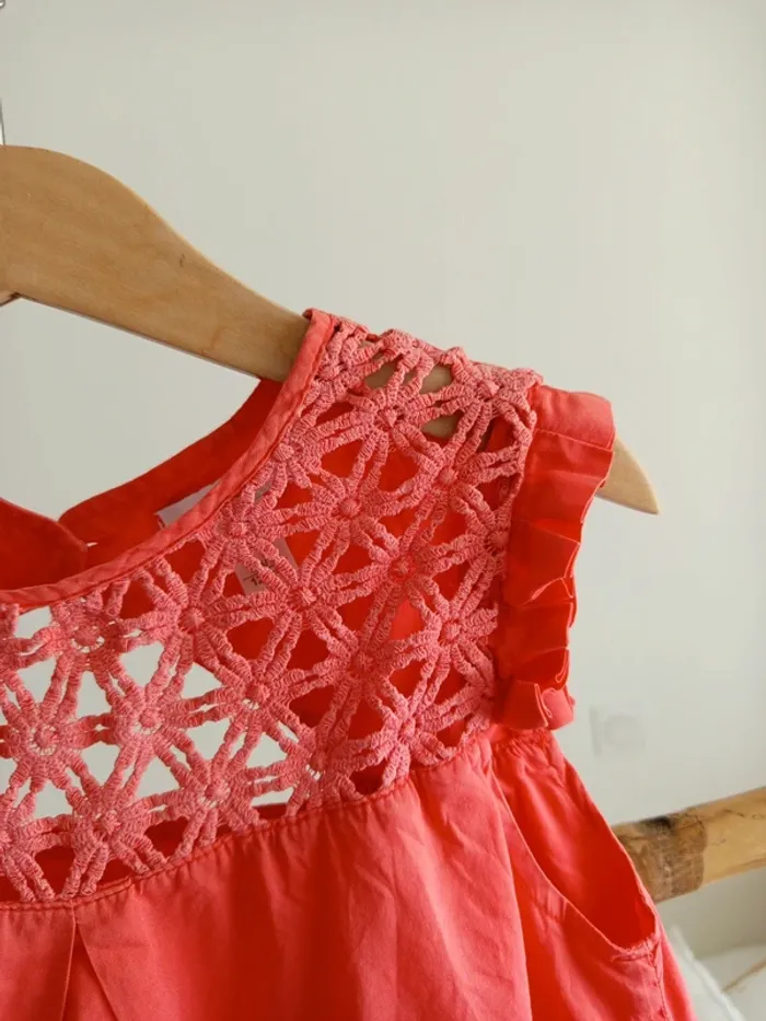 Blouse rose corail Okaïdi 8 ans - photo numéro 2