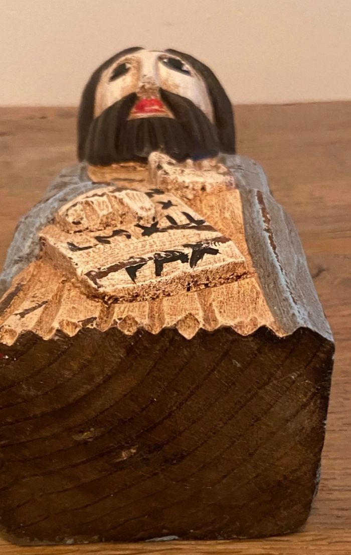 Ensemble de 3 statues en bois colorées - photo numéro 6