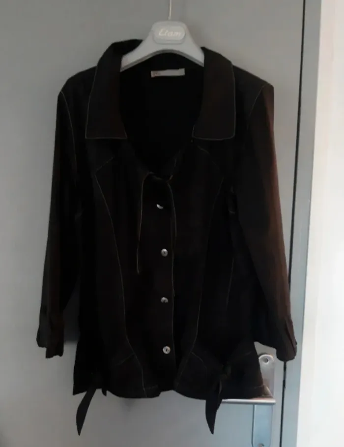 Veste légère noire bi-matière Telmail