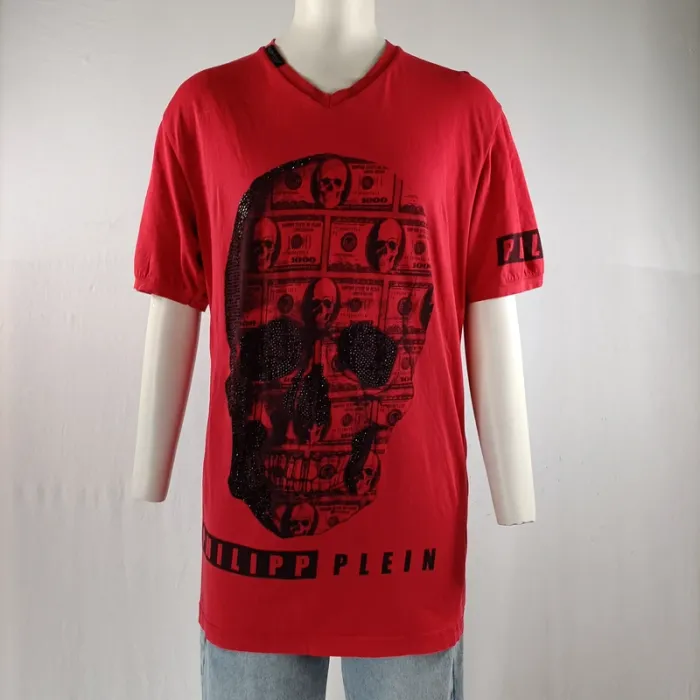 T-shirt imprimé & strass - Philipp Plein - Taille L A1293