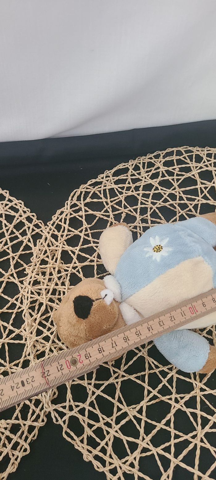 LOVY PELUCHES beige bleu garrot 20 cm - photo numéro 4