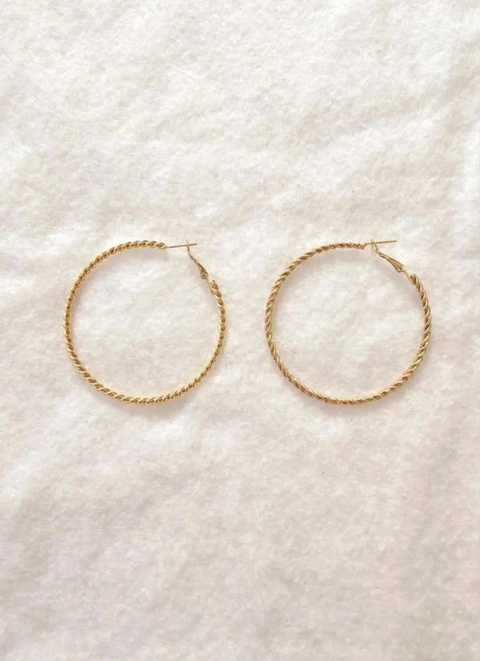 Magnifique créoles torsadées