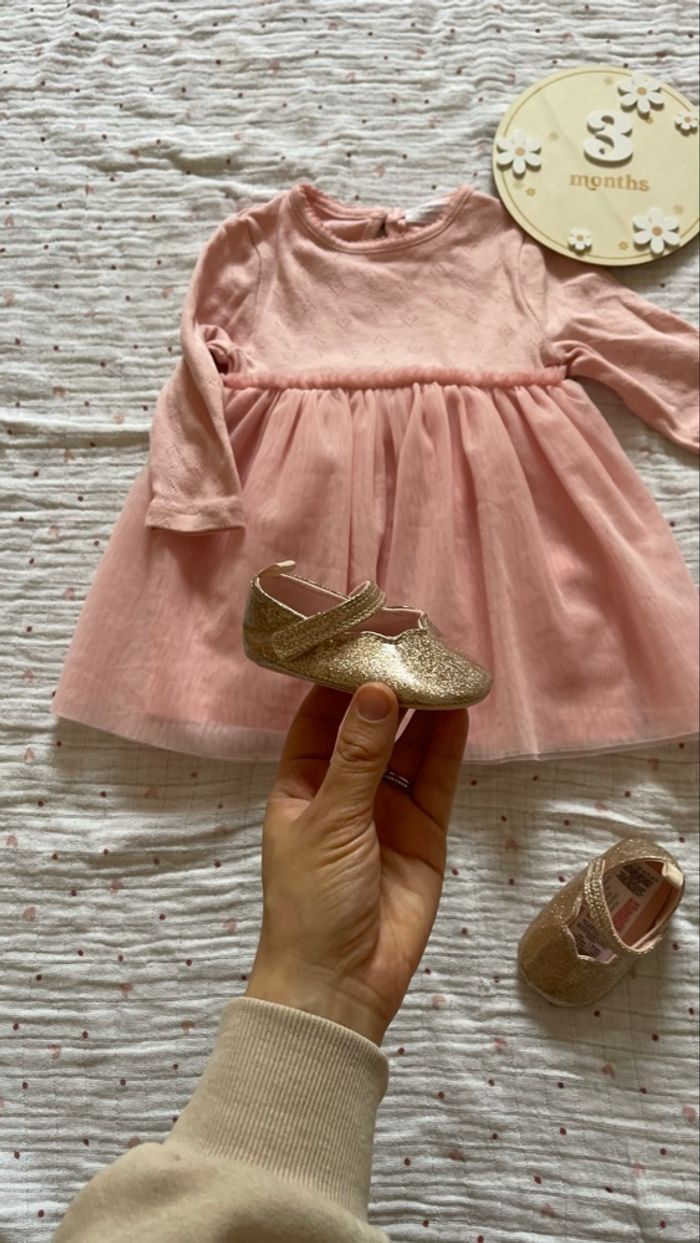 Robe cérémonie bébé + ballerines - photo numéro 2