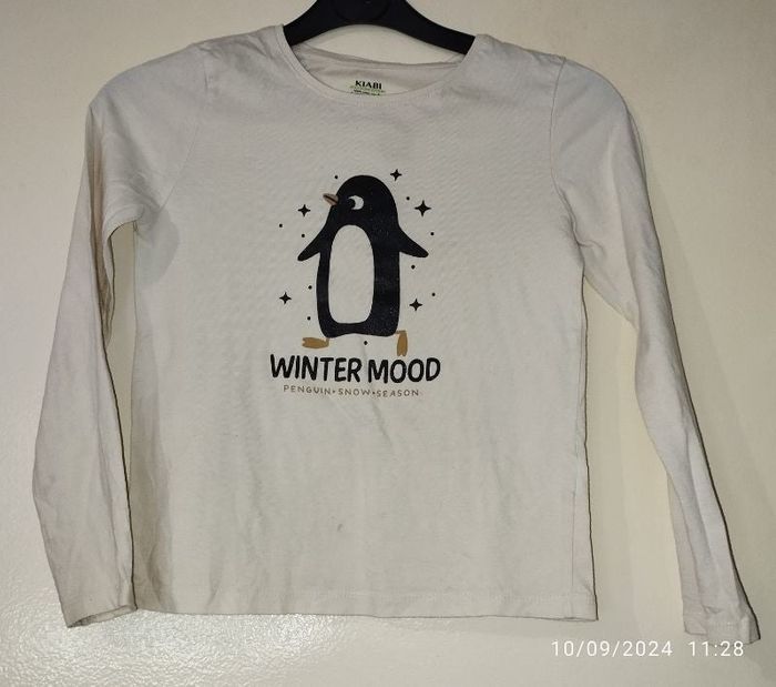 T shirt manches longues pingouin