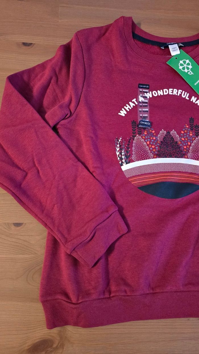 Neuf (non porté) 🏷🩷😍🥰 superbe sweat molleton 10 ans fille 🩷🩷🩷🩷 - photo numéro 4