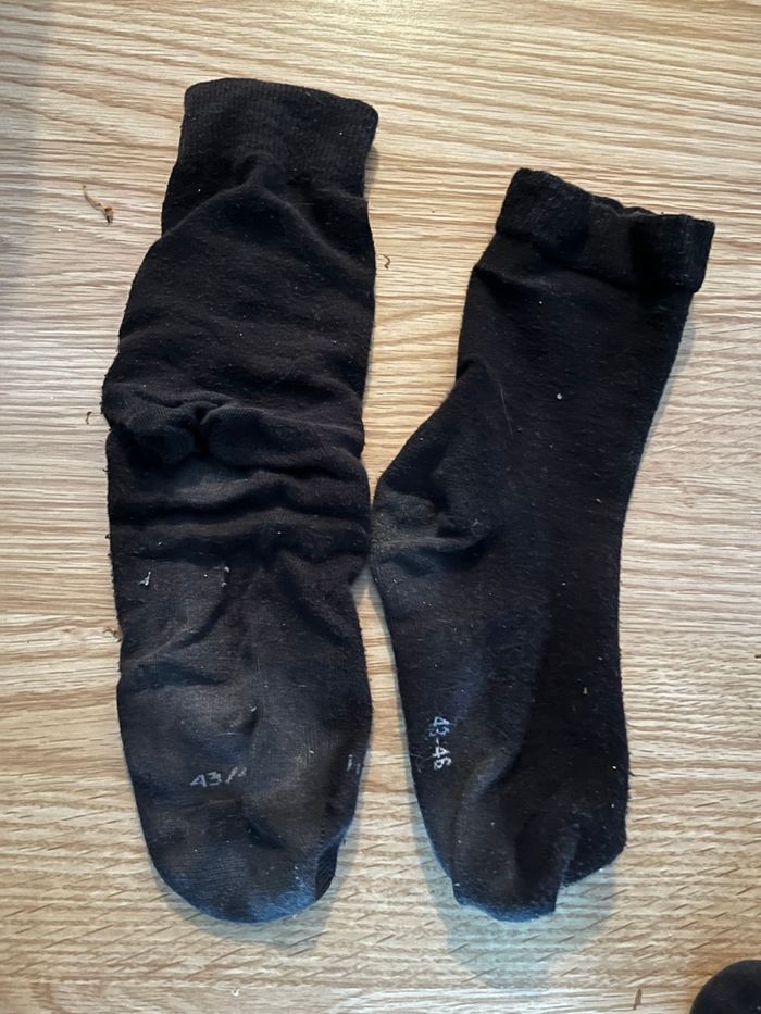 Chaussettes noir portés