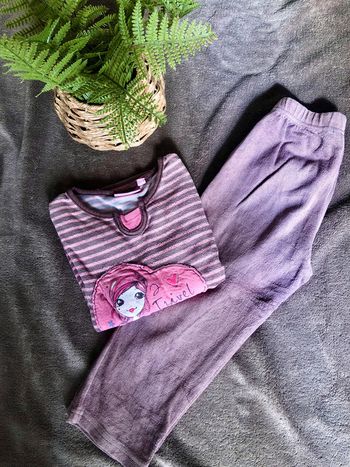 Pyjama marron rose fille NKY