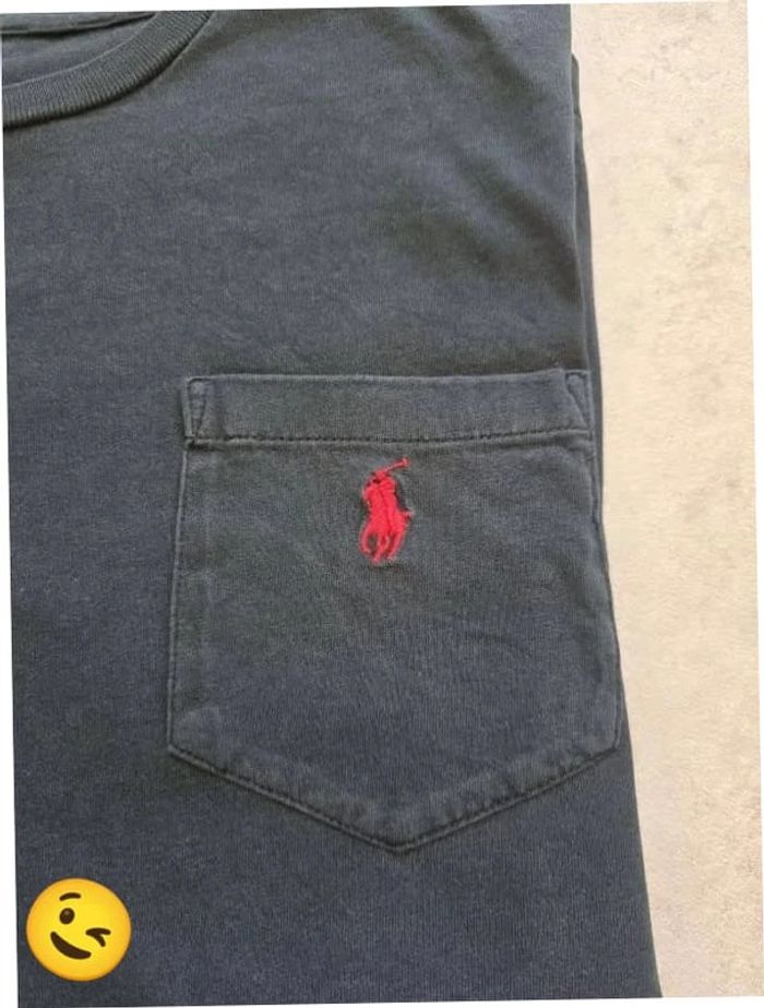 T-shirt Ralph Lauren M coupe col Rond noir Homme Men tee106 - photo numéro 2