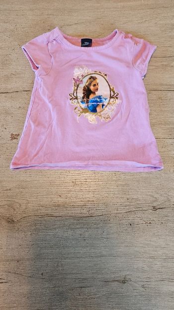 T shirt rose à manches courtes, Cendrillon, Disney, 6 ans
