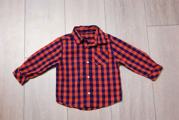 Chemise rouge/orange 18 mois garcon. Kiabi