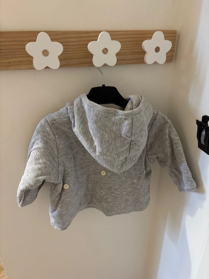 Veste épaisse grise Petit Bateau 3-6 mois - photo numéro 3