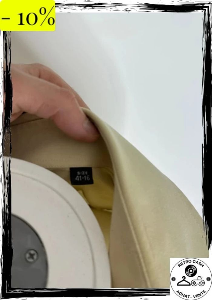 Chemise Homme Ungaro vintage beige taille 41/16 L - photo numéro 7