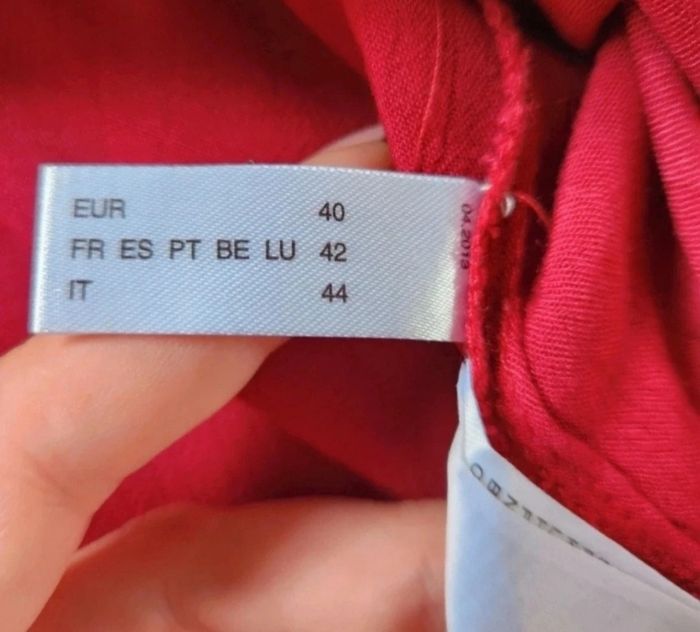 Blouse bordeaux fluide – Empiècements transparents – Taille 42 – C&A Yessica – Bon état - photo numéro 9