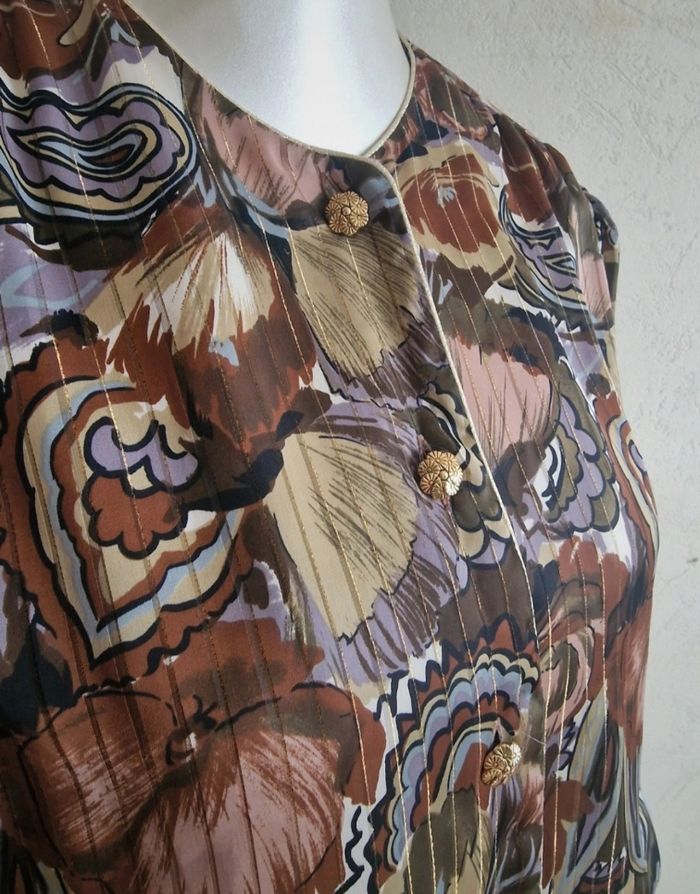 Blouse imprimé bouton - photo numéro 3