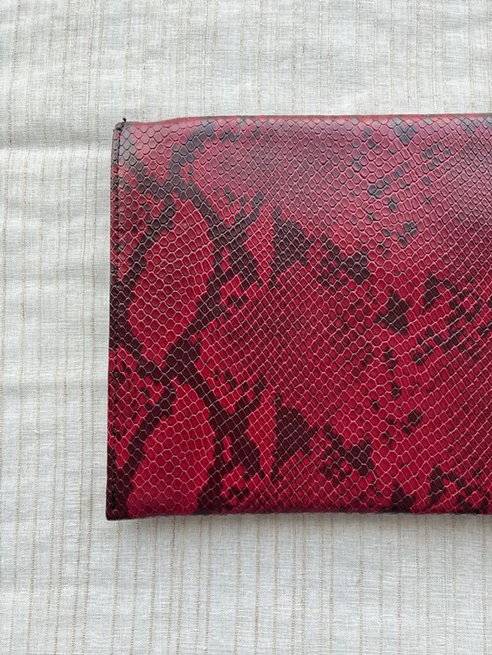 Pochette mango motif écaille bordeaux et noir neuf - photo numéro 6