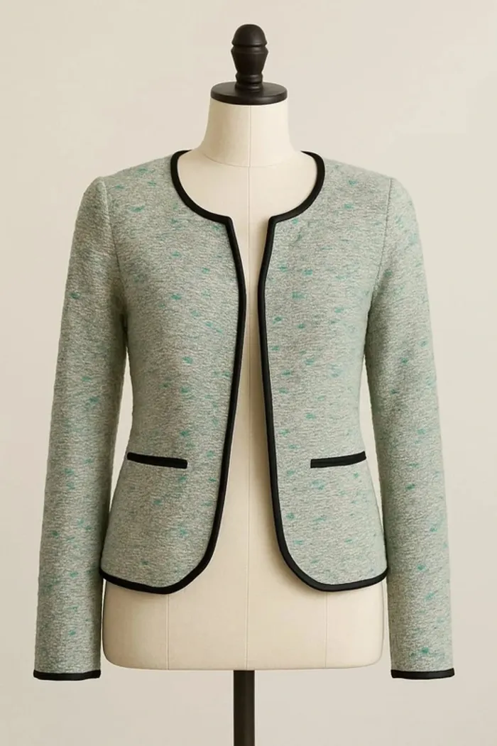 Veste chinée crème vert Vero Moda Taille S - photo numéro 2